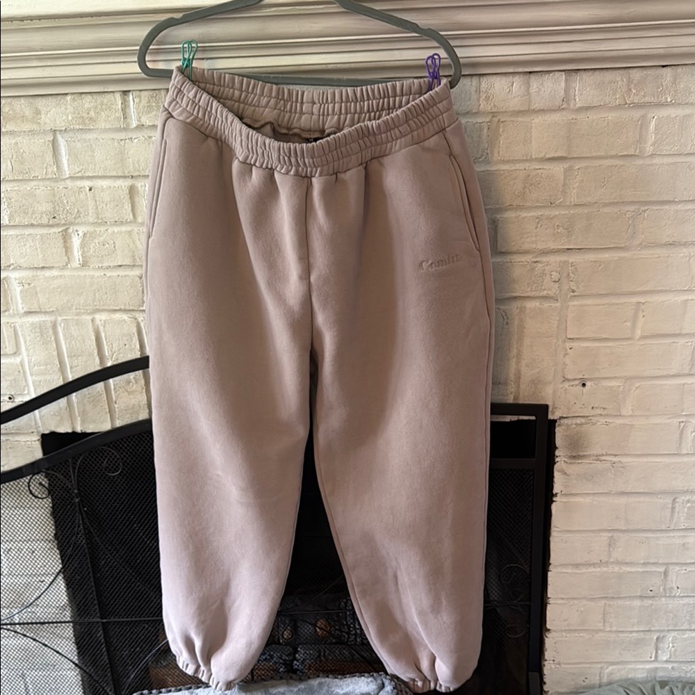 Comfrt Tan Jogger Sweatpants with Elastic Cuffs